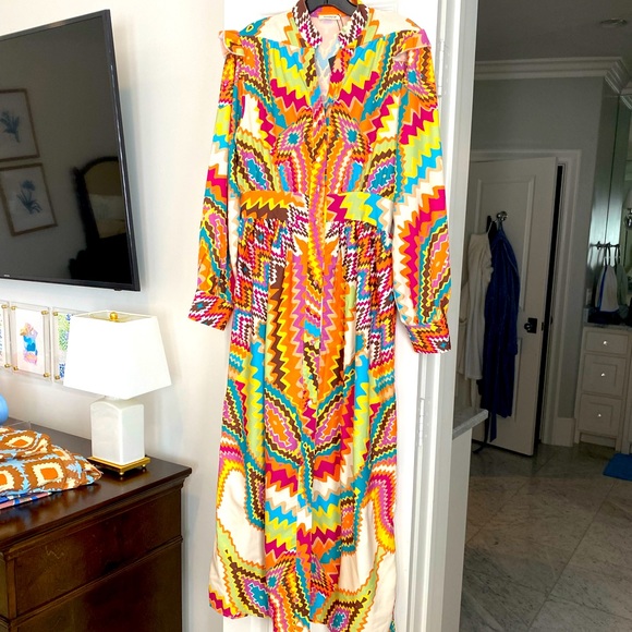 Psychedelic Pattern Print Dress